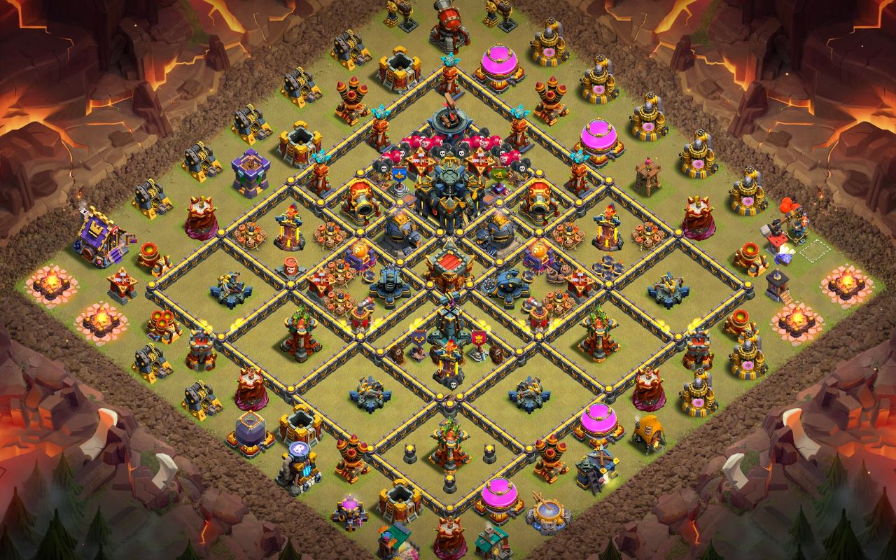 Town Hall 17 War Base layout by Jastineeex