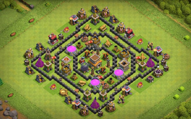 Town Hall 8 Farming Base layout by korii