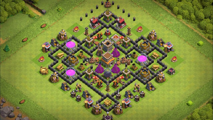 Town Hall 8 Trophy Base layout by TReX