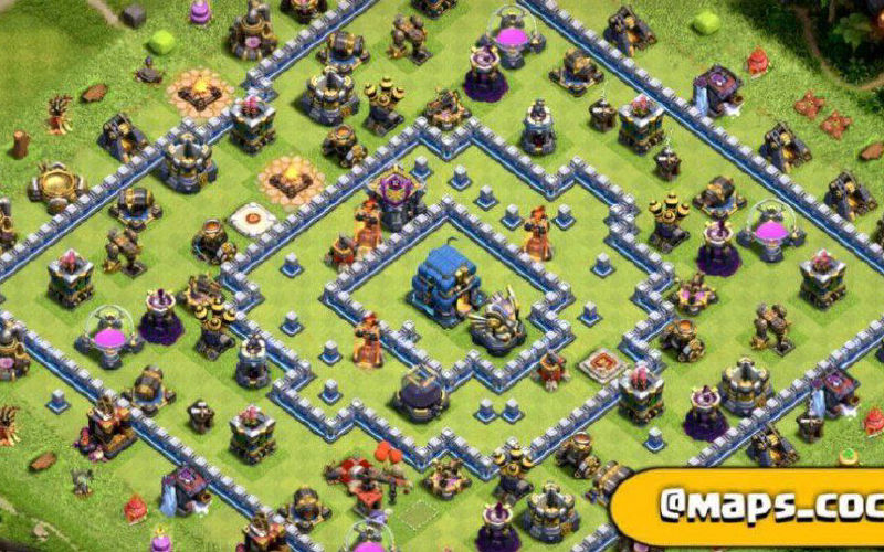 Town Hall 12 Trophy Base layout by XLR8