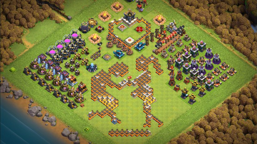 Town Hall 13 Fun Base layout by TReX