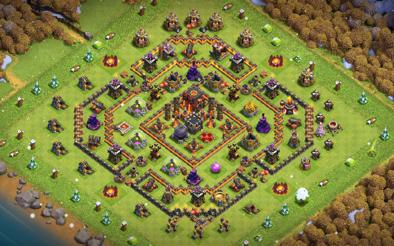 Town Hall 10 Trophy Base layout by AkaTsuKi