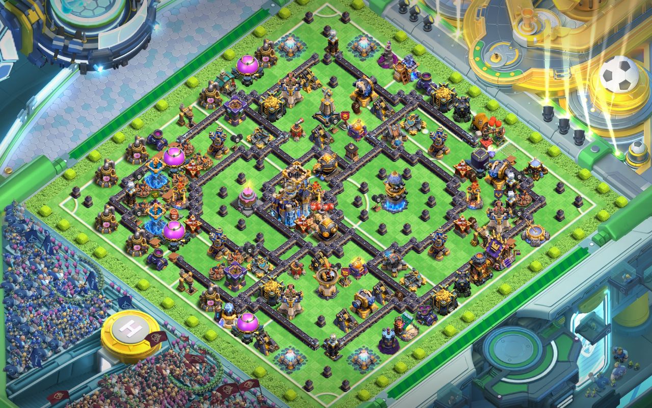 Town Hall 18 Trophy Base layout by Shakil Ahmed