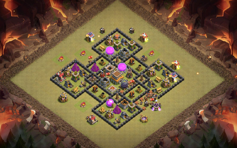 Town Hall 8 Farming Base layout by Avxry