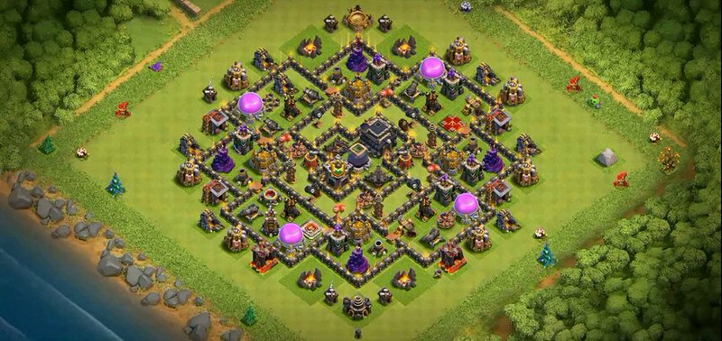 Town Hall 9 Hybrid Base layout by TReX