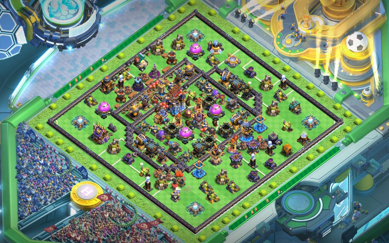 Town Hall 18 Trophy Base layout by Shakil Ahmed