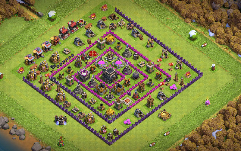 Town Hall 9 Trophy Base layout by ALOKOZAY KHAN