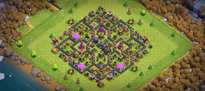 Town Hall 9 Trophy Base layout by MaGic