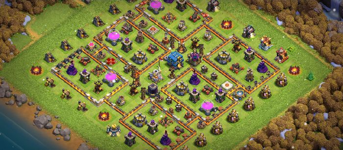 Town Hall 12 Trophy Base layout by EXO hammer king