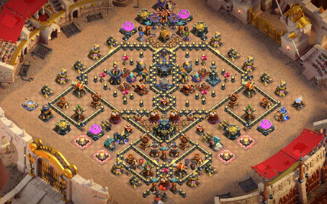 Town Hall 17 War Base layout by Mustafa