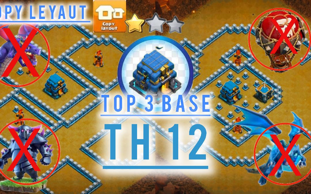 Town Hall 12 War Base layout by MD Yasir Gaming