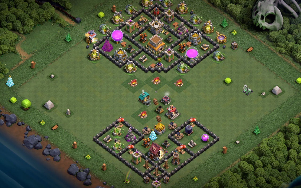 Town Hall 8 Hybrid Base layout by Sn0w0wl