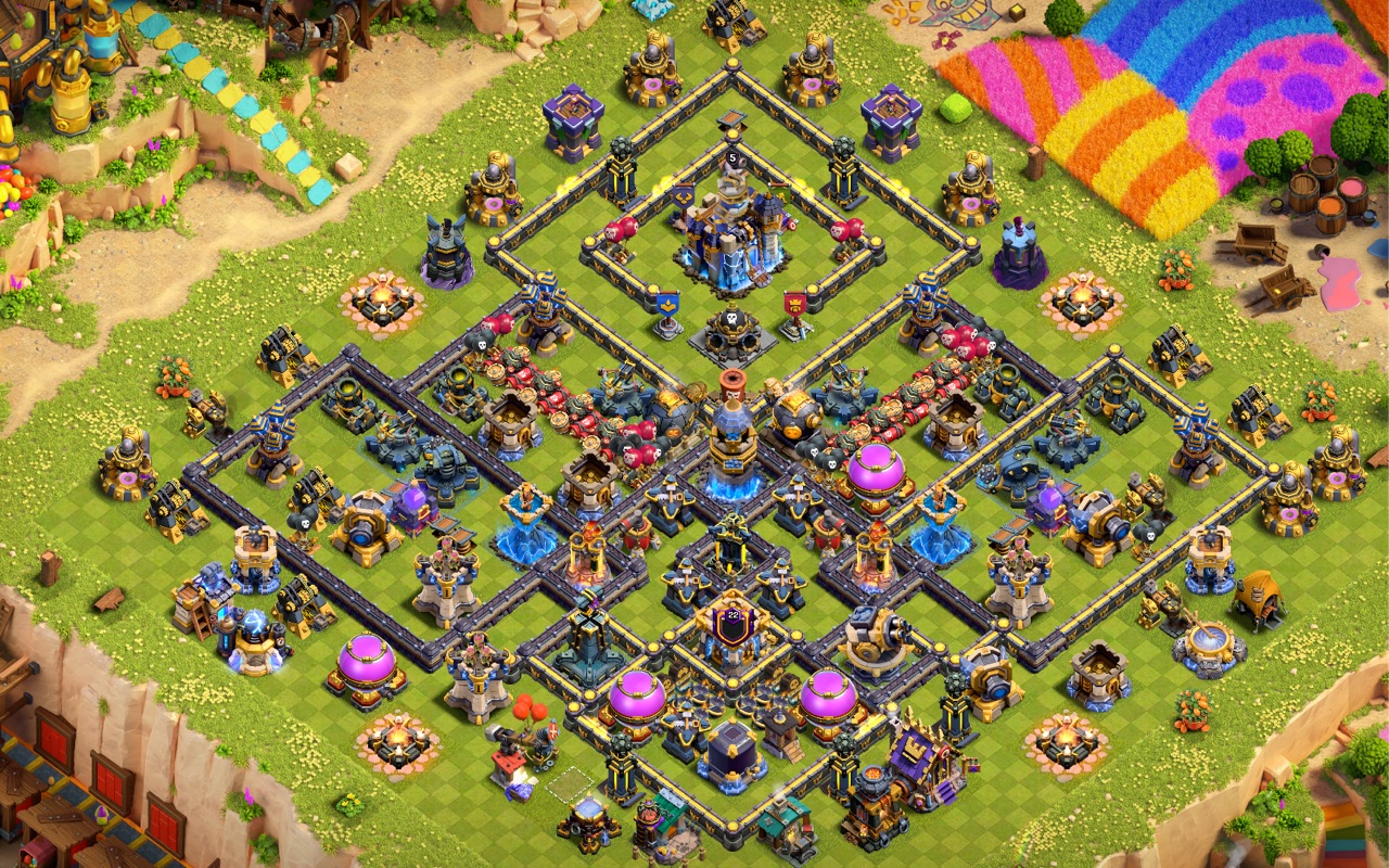Town Hall 18 Hybrid Base layout by Mighty