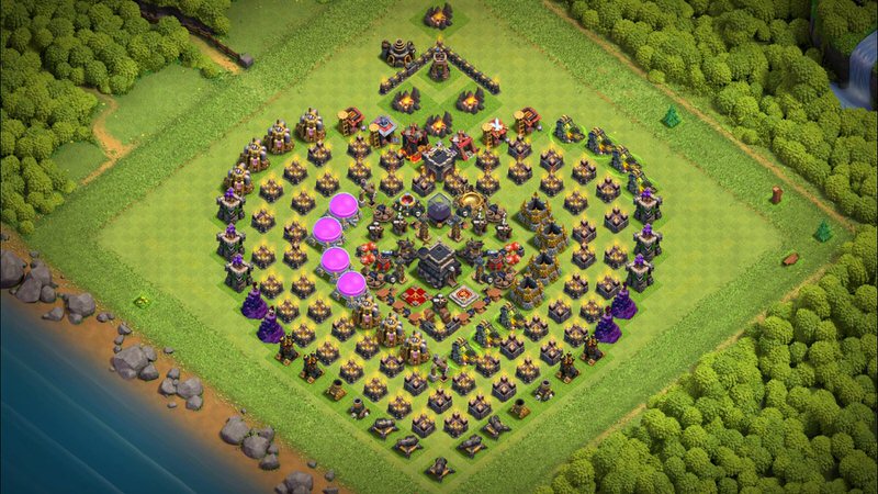 Town Hall 9 Fun Base layout by TReX