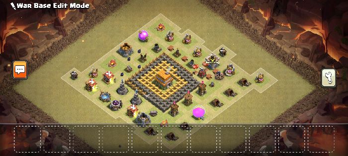 Town Hall 6 War Base layout by Boom Clasher