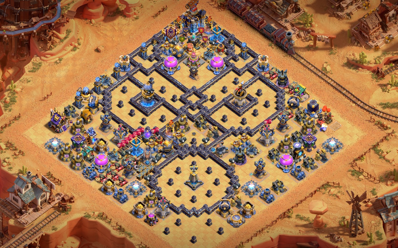 Town Hall 18 War Base layout by Kings Villa