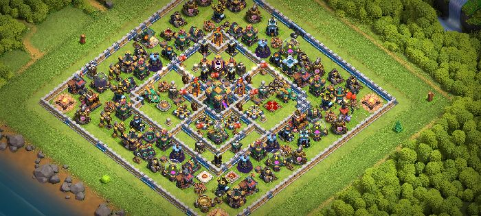 Town Hall 14 Hybrid Base layout by TReX