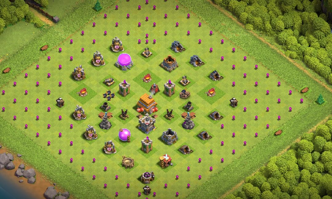 Town Hall 6 Trophy Base layout by Paradox