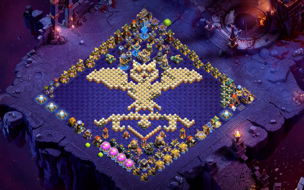 Town Hall 18 Fun Base layout by Sn0w0wl