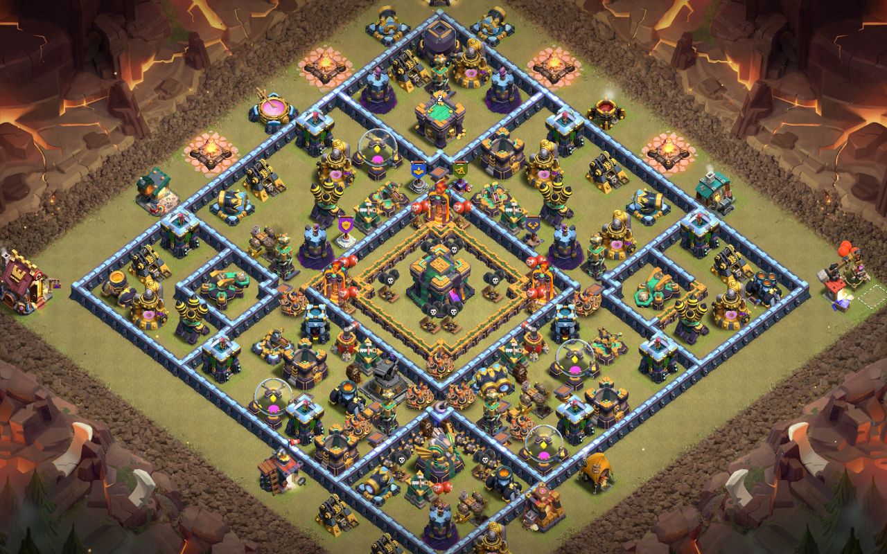 Town Hall 14 War Base layout by RIZEN