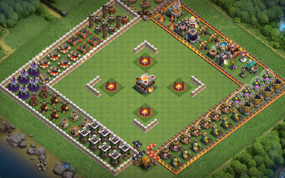 Town Hall 11 War Base layout by Dragon Raider