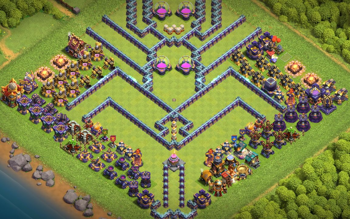 Town Hall 16 Fun Base layout by End zone