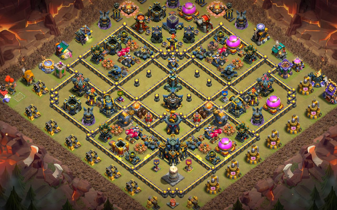 Town Hall 17 War Base layout by Jastineeex