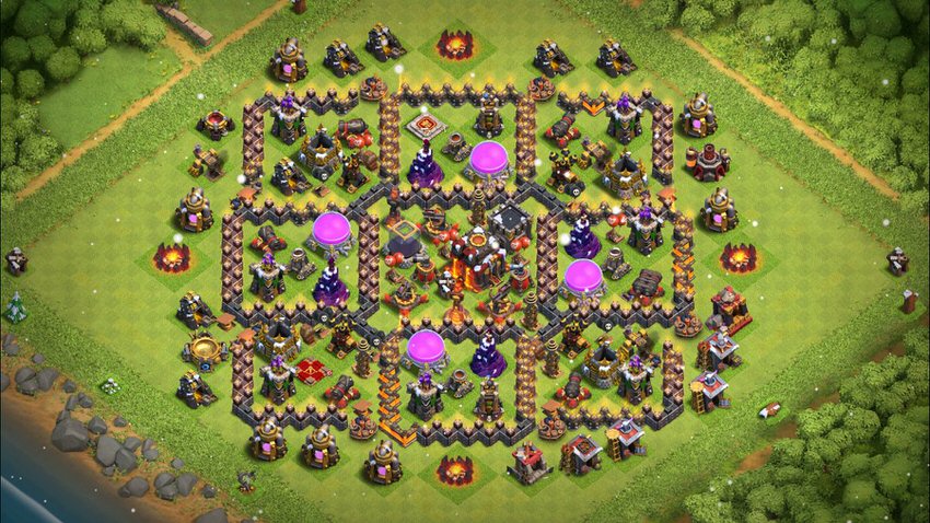 Town Hall 10 Trophy Base layout by TReX