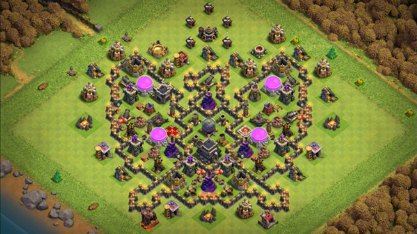 Town Hall 9 Fun Base layout by TReX