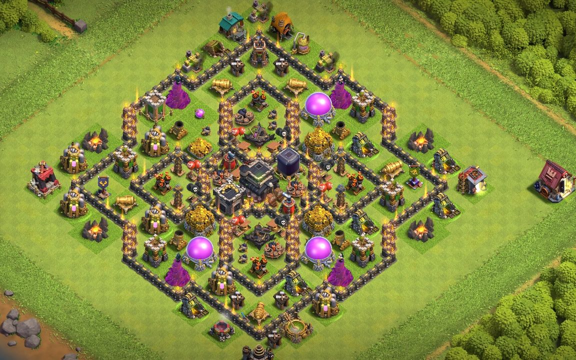 Town Hall 9 War Base layout by GodzillaXXL