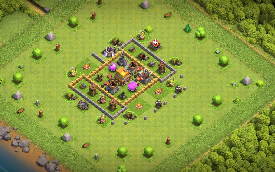 Town Hall 5 Trophy Base layout by SONU