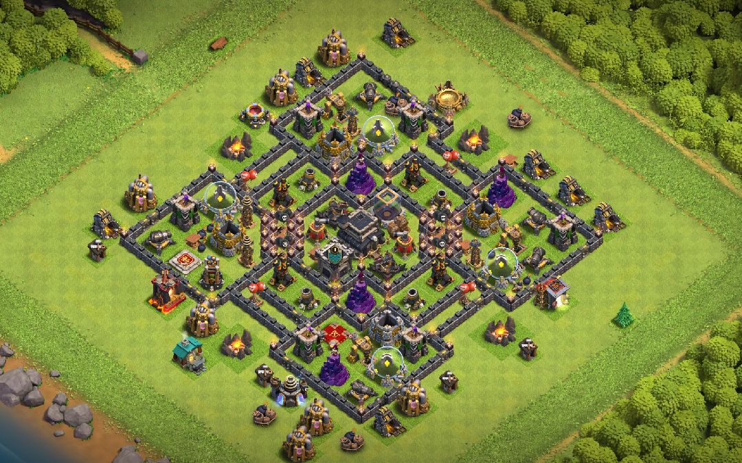 Town Hall 9 Hybrid Base layout by Trx