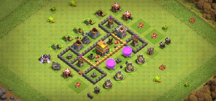 Town Hall 5 Trophy Base layout by TakeruPlays