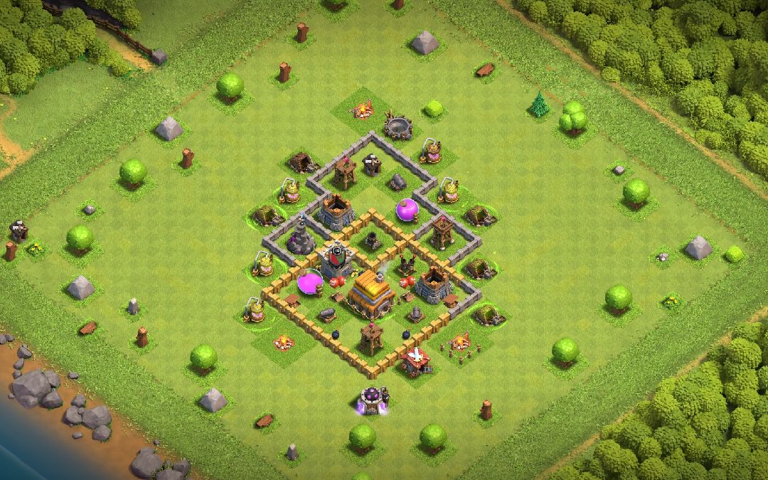 Town Hall 5 Trophy Base layout by SONU
