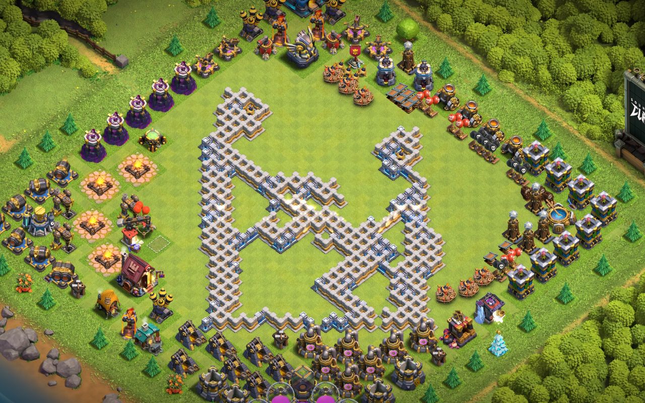Town Hall 12 Fun Base layout by 彡TB๛JAHID