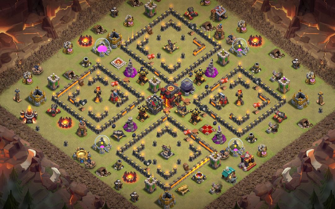Town Hall 10 Hybrid Base layout by User