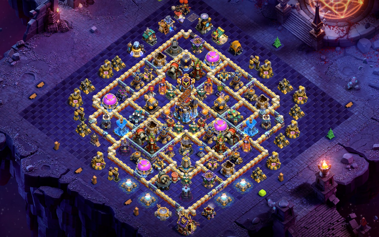 Town Hall 18 Hybrid Base layout by Sn0w0wl