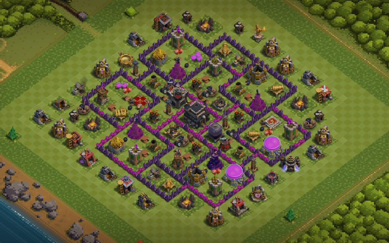 Town Hall 9 Hybrid Base layout by NIPE YT