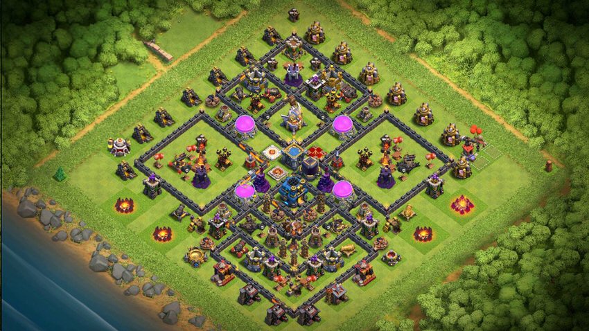 Town Hall 12 Hybrid Base layout by TReX