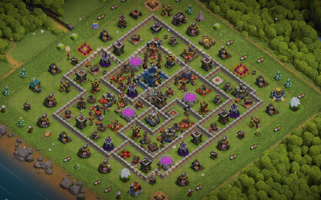 Town Hall 12 Hybrid Base layout by aasik
