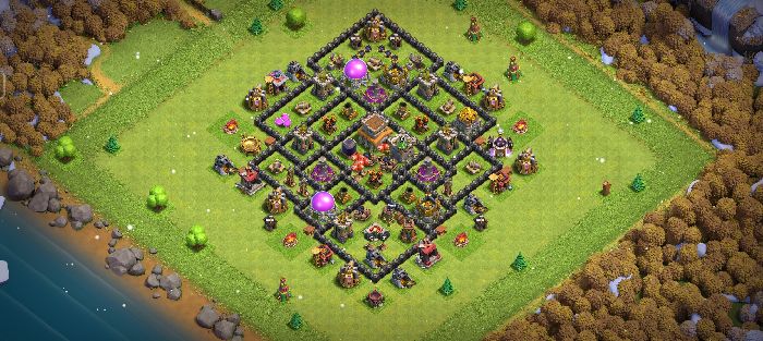 Town Hall 8 Trophy Base layout by MaGic