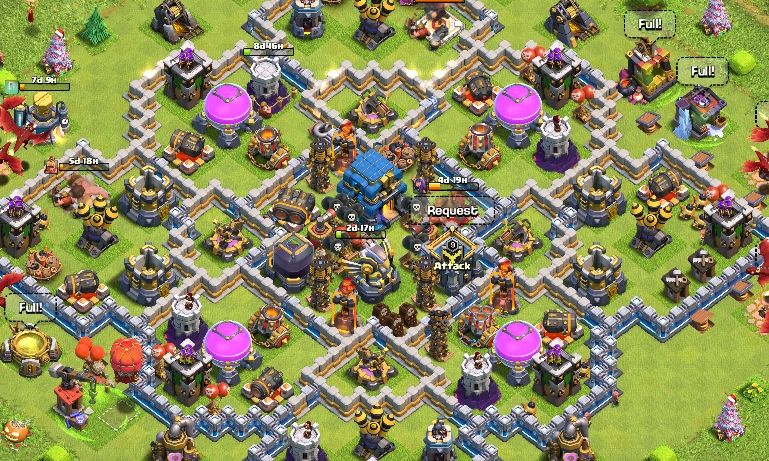 Town Hall 12 Hybrid Base layout by shadow king