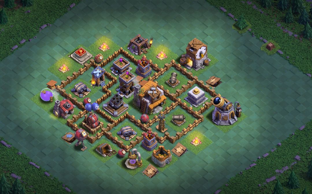 Builder Hall 5 Builder Base layout by Trx