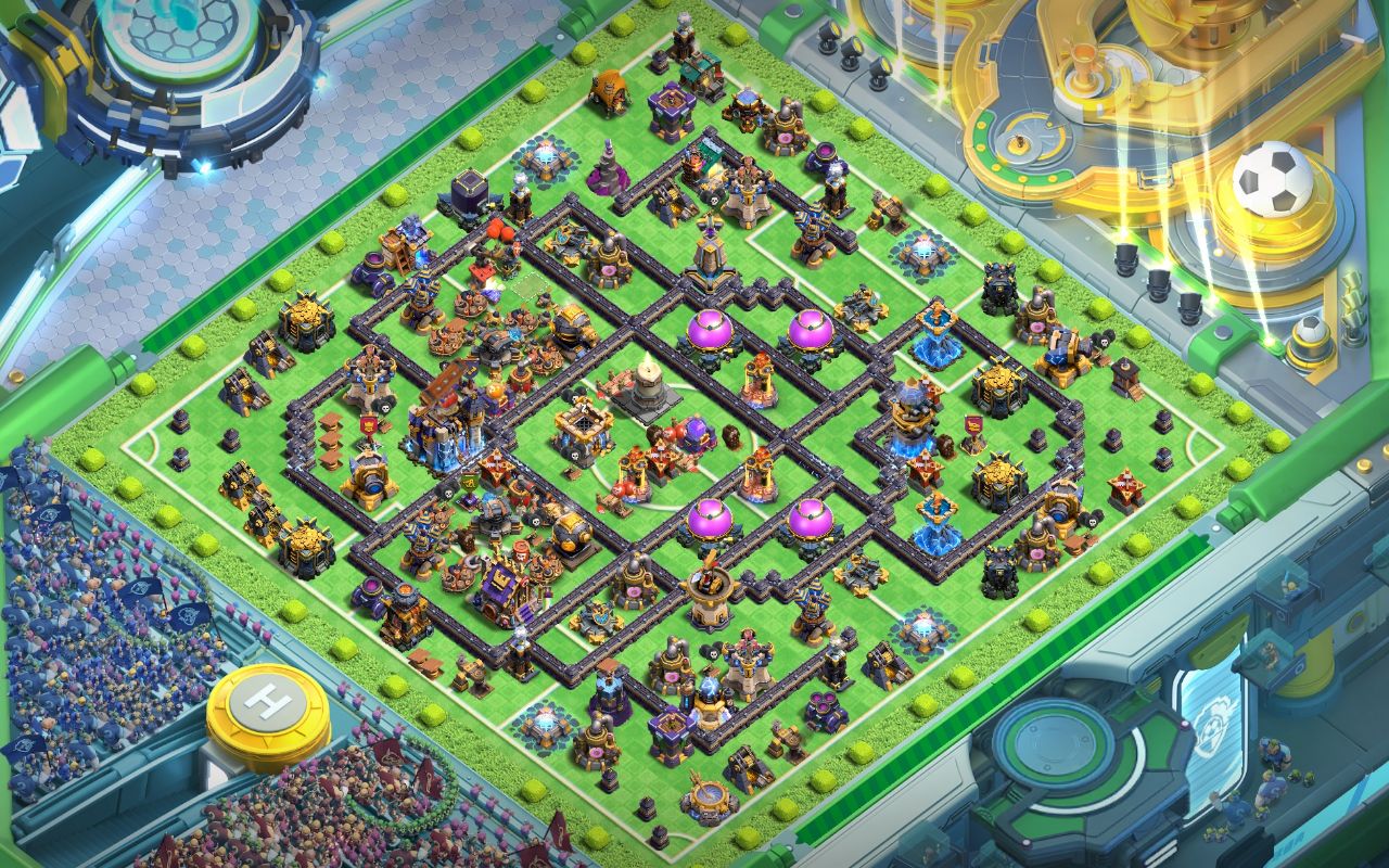 Town Hall 18 Trophy Base layout by Shakil Ahmed
