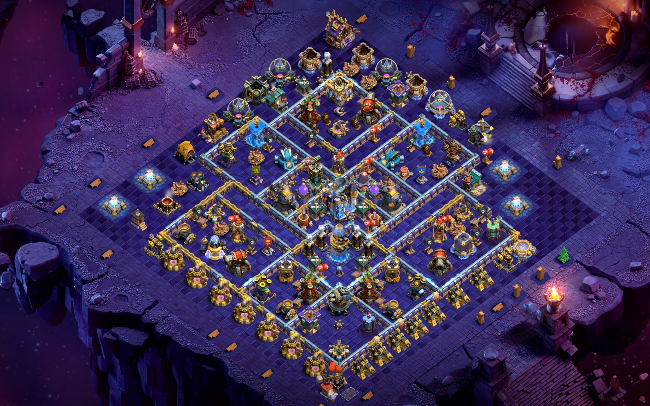 Town Hall 18 Hybrid Base layout by Sn0w0wl
