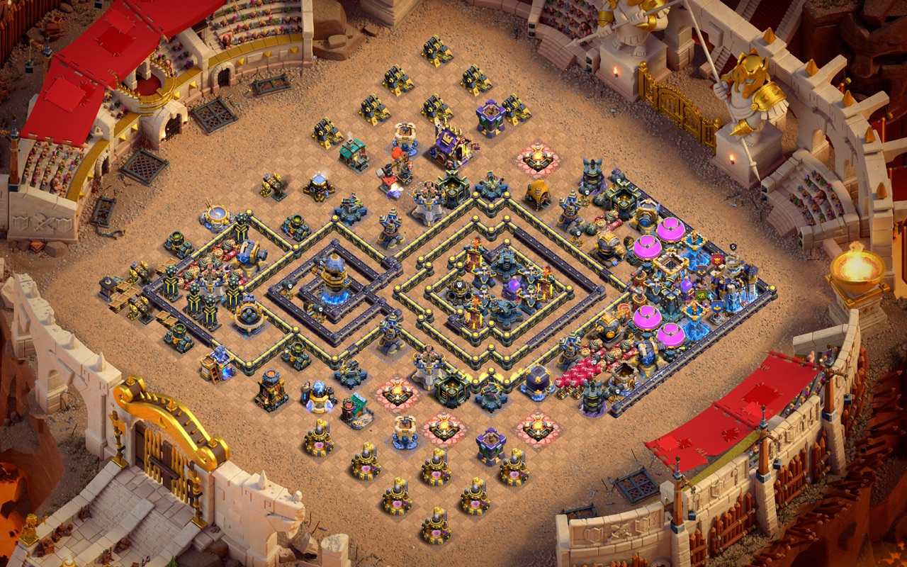 Town Hall 18 Trophy Base layout by Barely Alive