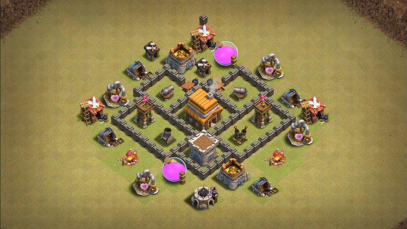 Town Hall 4 War Base layout by TReX