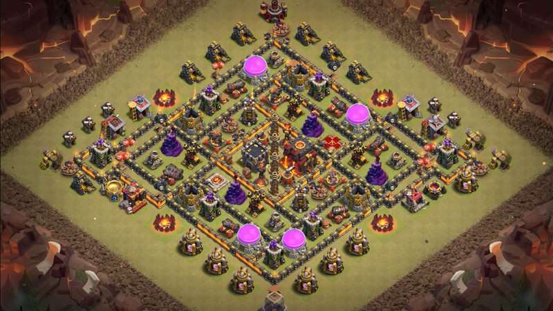 Town Hall 10 War Base layout by TReX