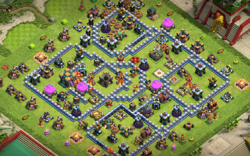 Town Hall 14 War Base layout by Sara