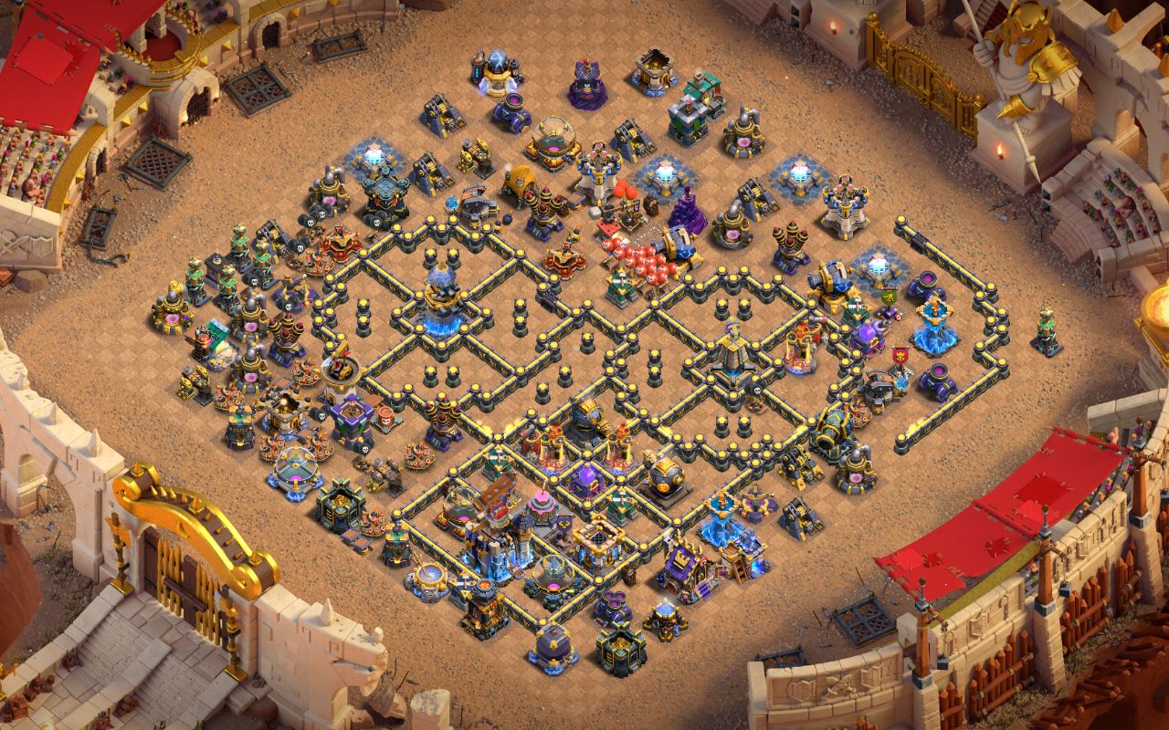 Town Hall 18 War Base layout by Sheikh Sadik